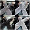 Solid Color Sunscreen Sleeve Anti-UV Sun Protection Cover Elastic Ice Silk Sleeves  Outdoor