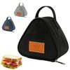 Insulated Rice Ball Waterproof Keeps Food Hot Lightweight Triangular Lunch Bag with Suitable for Business and Travel Case, Black, Approx. 13.5713