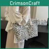Elegant Large Capacity Leopard Print Tote Bag For Women Trendy Summer Shoulder Bag