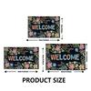 Merry Christmas Door Mat Printed Decoration Flannel Carpet Mat Door Mat Absorbent Foot Mat Small Foot Mat Machine Washable Decor