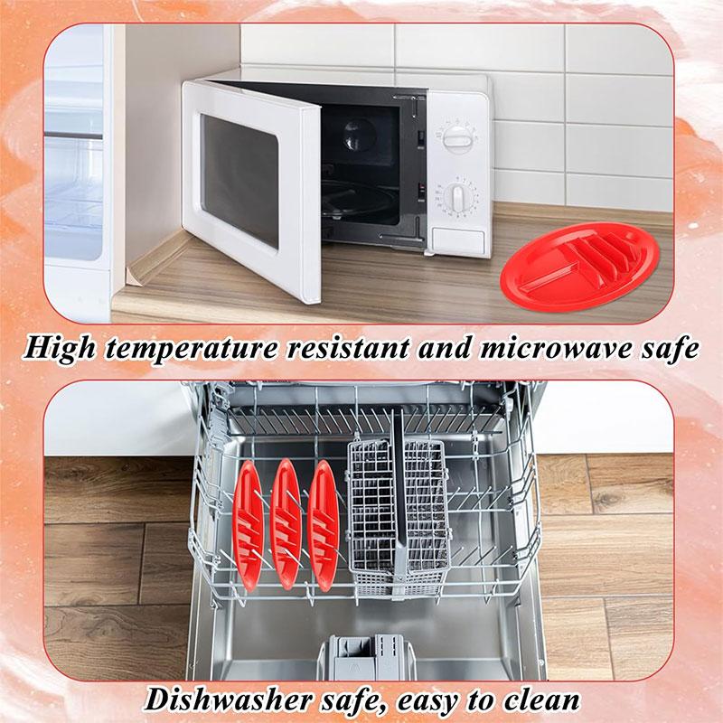 PGY 4/8 Packs Plastic Taco Plates for Party Large Taco Holder with 2 Dipping Areas Stand Up Divider for 3 Tacos Dishwasher Safe