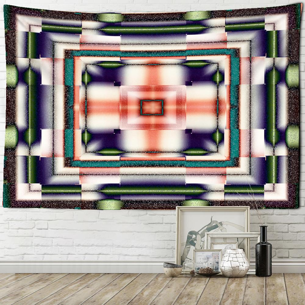 Tapiserie cu mandala colorată, agățată pe perete, în stil boem, vrăjitorie psihedelică, Tapiz, artă hippie, decor acasă