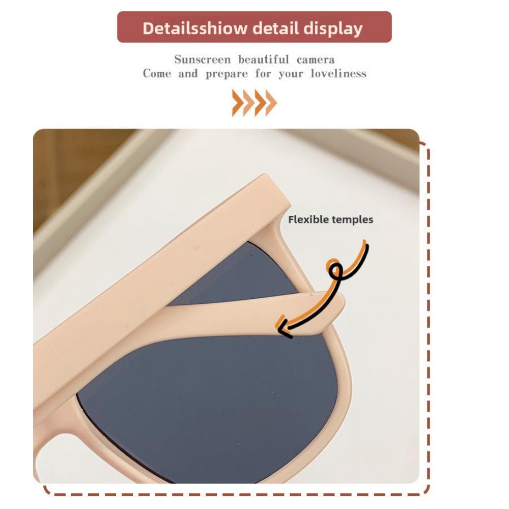 Nya dubbel-D-glasögon barnsolglasögon barnsolglasögon UV-skydd mode högupplösta solglasögon