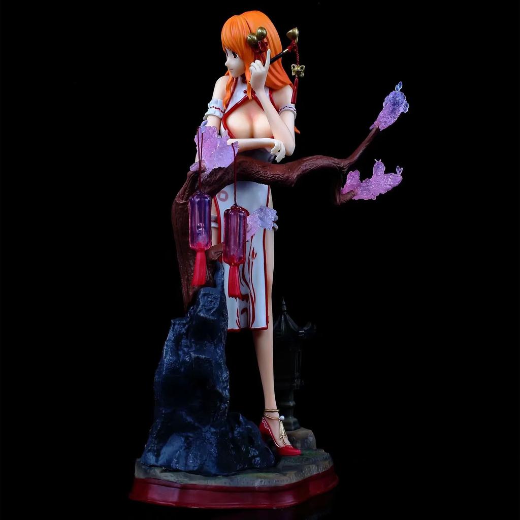 Anime One Piece 26cm Sexy Girl Cheongsam Nami Gk Figure Model Statue Doll Boys Collection Desktop Decoration Toys Gifts
