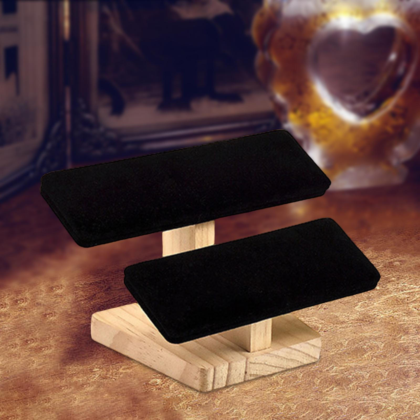 

Подставка для браслетов, органайзер для ювелирных изделий для дома и спальни 2 Layers чёрный