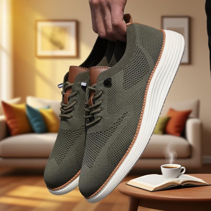 Men's Knitted Shoes Comfy Breathable Workout Shoes 2025 Outdoor Exercise Lightweight Running Trainers Fashionable Walking Shoes
