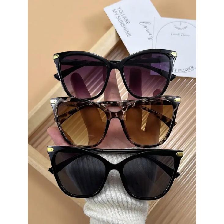 1/2/3 PCS Fashion Cat Eye Plastic Frame Women Sunglasses For Men Daily Life Shades Eyewear Accessories.