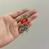 Gothic Red Snake Earrings - European & American Retro Punk Style