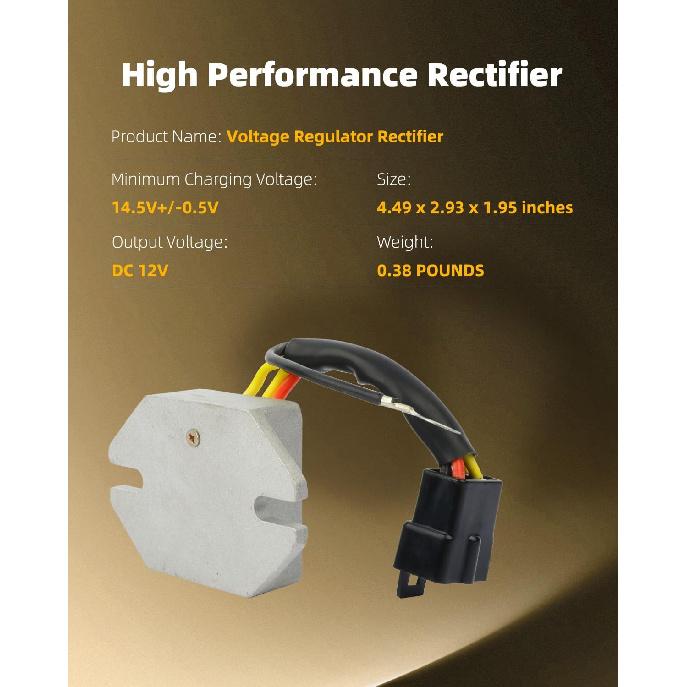 OCPTY Voltage Rectifier Regulator Fits 1995-2001 for SKI-DOO SKANDIC 1999-2001 for MULA DELUXE 500 LC F 1997-2000 for MULA 500 DELUXE 1993 for MULA