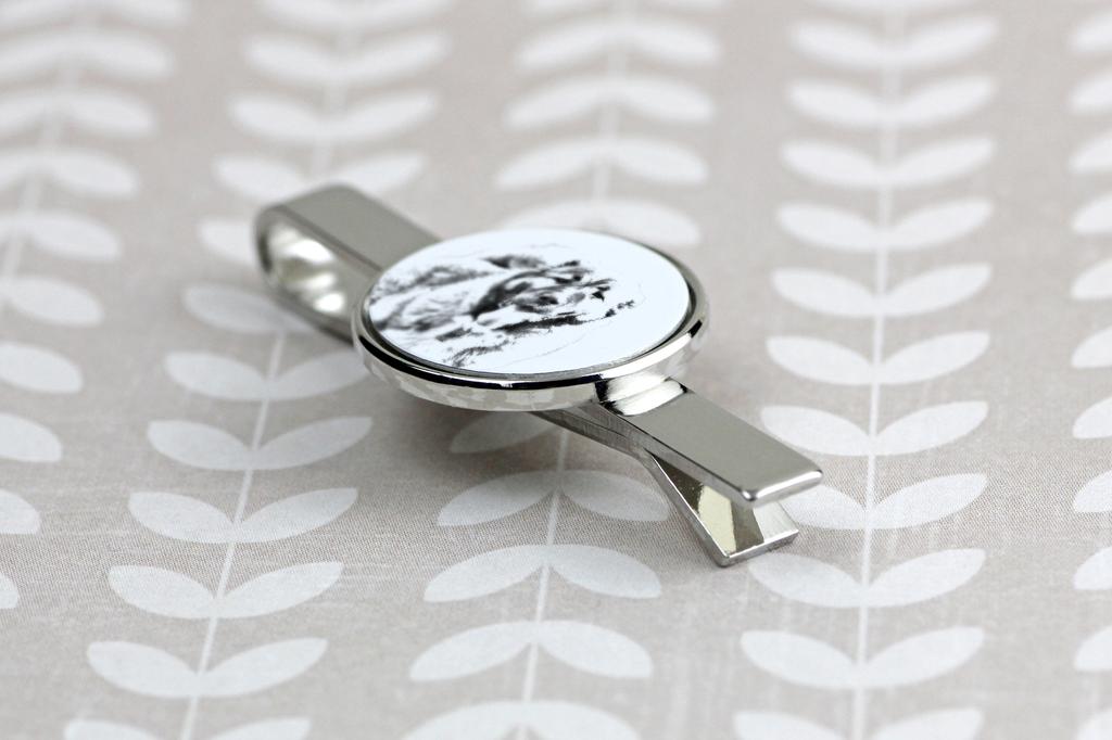 Caucasian Shepherd Dog, Caucasian Ovcharka - tie clip with a dog, personalized tie clip, a unique gift for a man from the Art-Dog brand