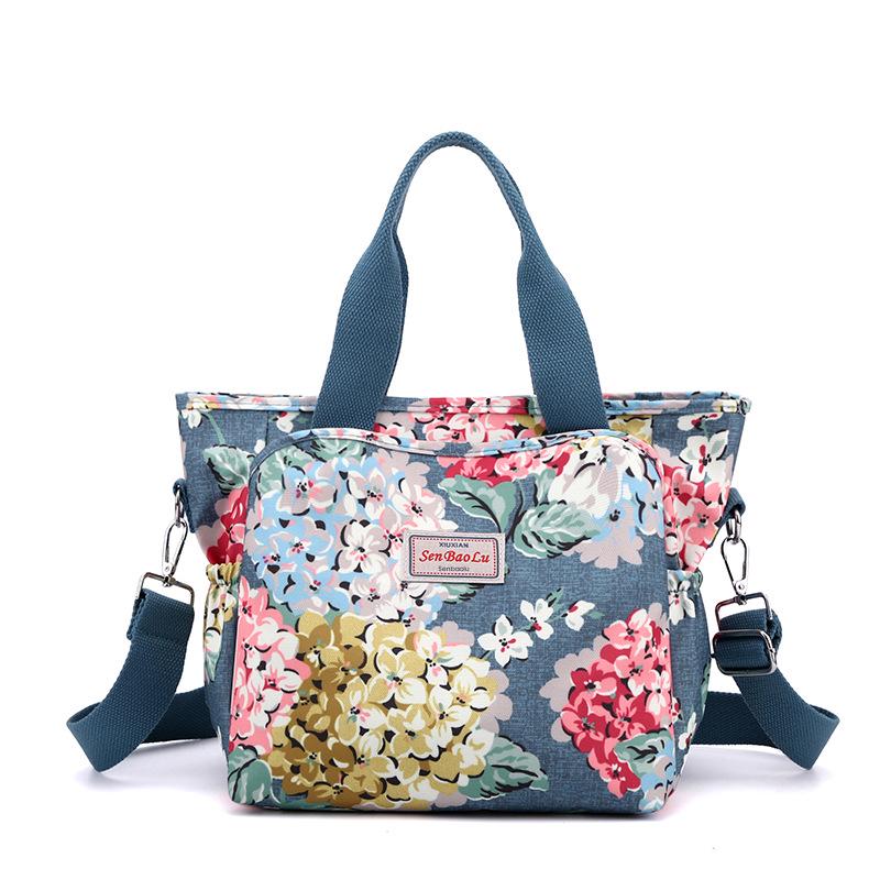 

2026 Women s Lightweight Printed Nylon Crossbody Bag with Multi-layer Zipper Pockets