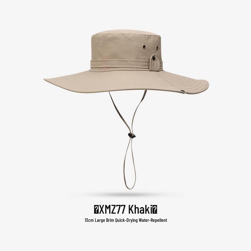 Men's UV Protection Wide Brim Waterproof Sun Hat for Fishing, Hiking, and Outdoor Activities