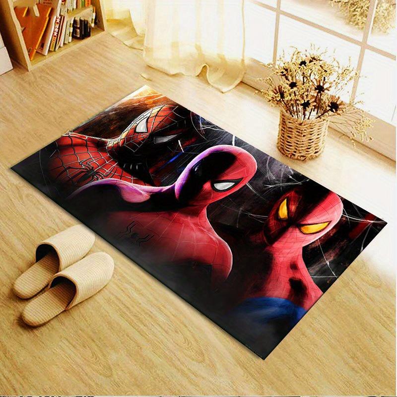 1pc Disney Spiderman Pattern Carpet Area Rug Non Slip Carpet Hand Washable Floor Mat Suitable For Living Room Bedroom Home Decor