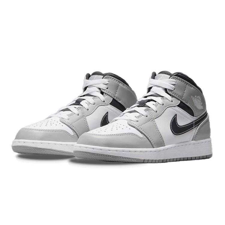 (GS) Air Jordan 1 Mid 'Light Smoke Grey' Kids' 554725-078