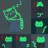Cute Luminous Switch Sticker Creative Kitten Cat Luminous Noctilucent Glow Switch Wall Sticker Home