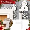 Metal Christmas Door Frame Decoration Snowman and Snowflake Design Indoor Wall Hanging Corner Ornament for Holiday Home Decor