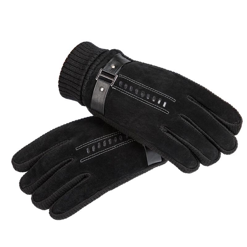 Men's Winter Pigskin Touchscreen Gloves