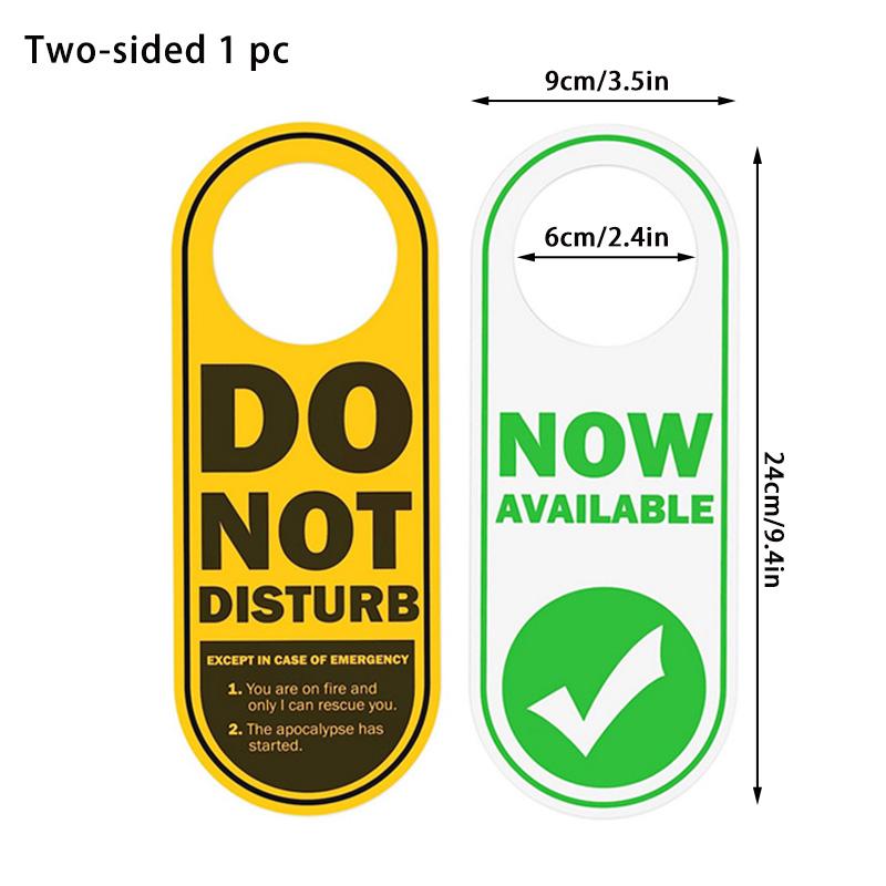 1PC Door Hanger Sign Please Knock Hanging Sign Double Sided Meeting Room Door Hanger Tags