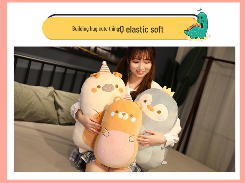 Dinosaur Plush Cushion: Soft Sleeping Backrest & Side Pillow Toy Gift