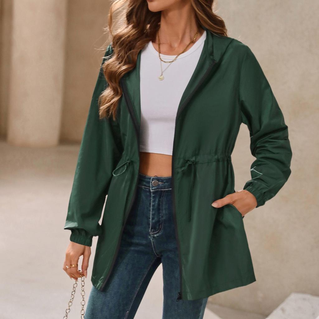 Women's Casual Waterproof Jacket Outdoor Sports  Long Sleeve Jacket