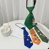 Multicolor Lazy Neckties Colorful Buttons Rubber Band Tie Creative Shirt Tie  School Uniform