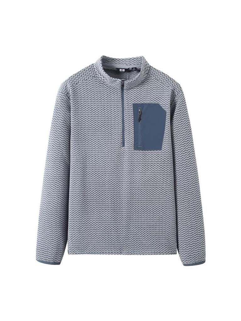 Unisex Mountain Fleece Jacket: Velvet-Lined Hoodie, Long Sleeve, Stand Collar, Autumn/Winter Base Layer