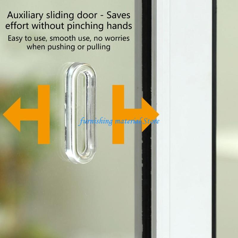 Y5GD Transparents Sliding Door Handle Auto Adhesive Removable and Reusable