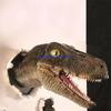 652F Wall Mount Dinosaur Bust Sculpture Wall-Broken Bursting Hanging Velociraptor