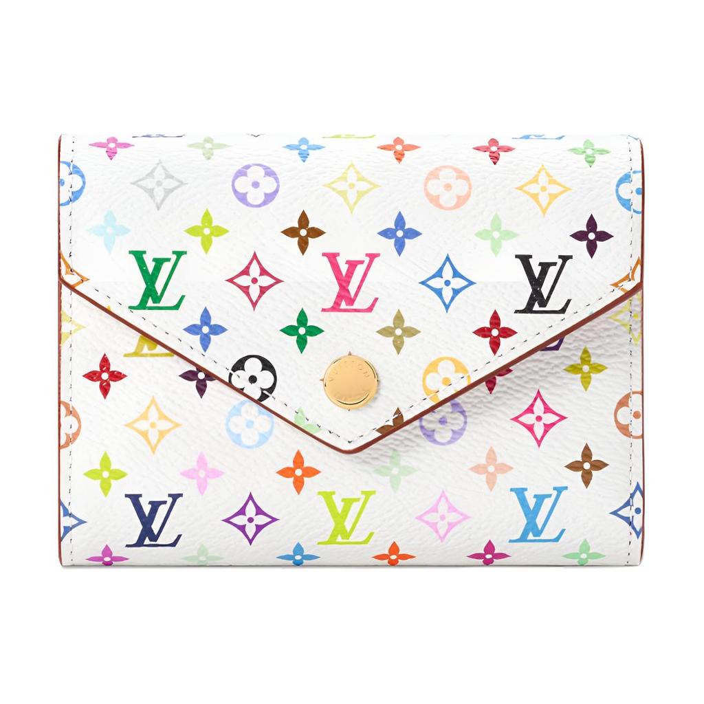 Louis Vuitton X Takashi Murakami Victorine Wallet Multicolor/White Monogram Canvas Women Wallets M28387