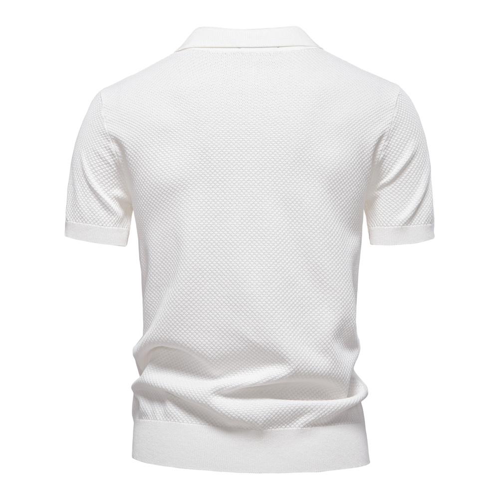 STORN New Summer Premium Solid Color Men's Golf Polo Shirt for Collared Breathable Fabric Social Casual Top Male Polo Shirts