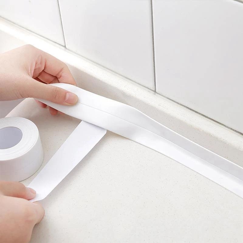 

3.2m White Waterproof Anti-mold Tape Kitchen Sink Gap Wall Corner Stickers Sealing Strip Bathroom Toilet Tiles Self-adhesive 38mm&3.2m кофейный
