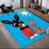 Bing Flannel Pattern Square Carpet,Area Rug,Carpet Rug for Living Room Bedroom Sofa Playroom Decor,Non-slip Floor Mat