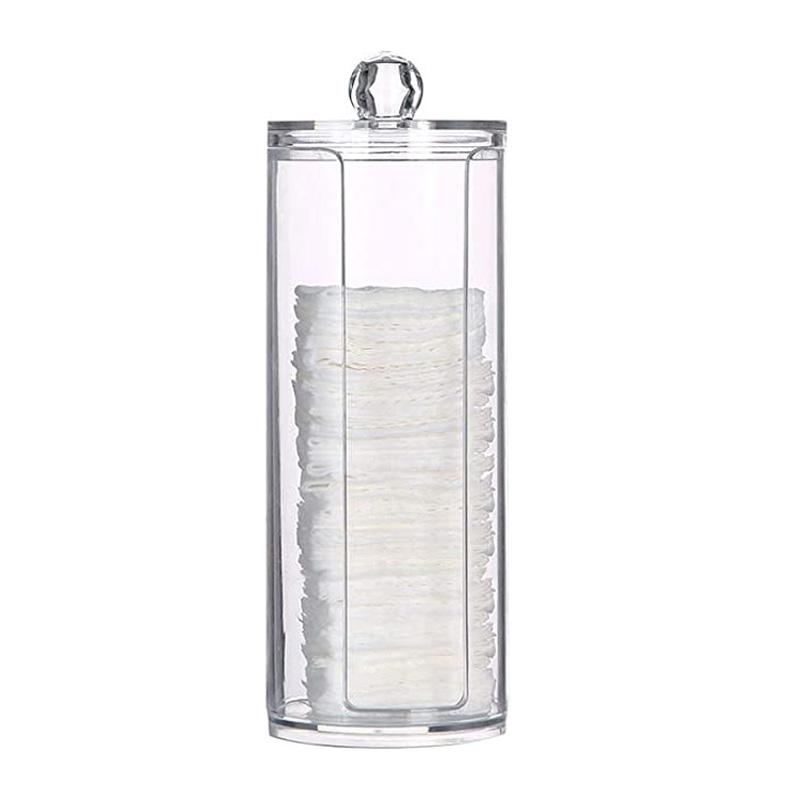 Acrylic Cotton Swabs Storage Holder Box Portable Transparent Makeup Cotton Pad Qtip Cosmetic Container Jewelry Organizer Case