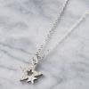 Five-pointed Star Necklace, Sparkling Rhinestone Stars Pendant Necklace, Adjustable Dainty Necklace Jewelry Gift for Women Girlfriend Friend
