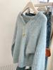 Women's Half-Zip Pure Wool Sweater - Stylish, Versatile, Thick Knit Pullover for Autumn & Winter