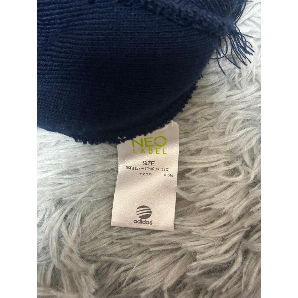 Used adidas NEO LABEL knit hat beanie with pom pom