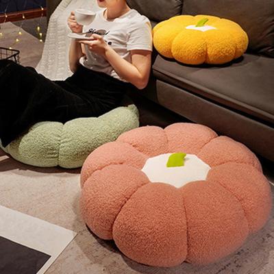 Pumpkin Seat Cushion Decorative Round Pillow Multifunctional Floor Mat Dog Bed Bedroom Living Room Decor