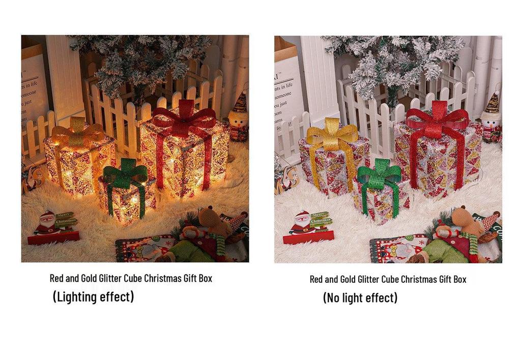 Christmas LED String Lights Gift Set: 3-Piece Decoration for Festive Party Atmosphere