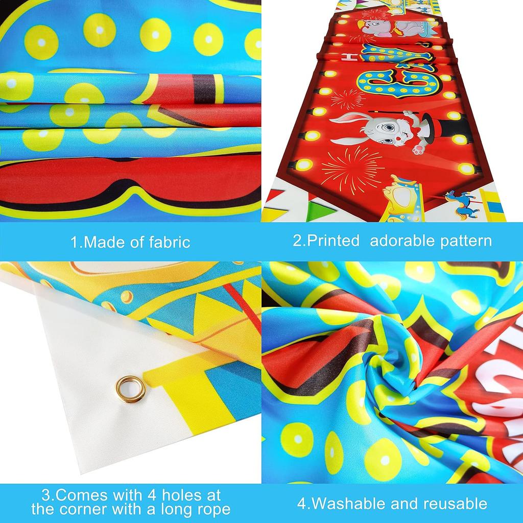 KatchOn, XtraLarge Welcome To The Carnival Banner - 120x20 Inch | Carnival Decorations | Circus Games Decoration for Event Outdoor | Circus Banner