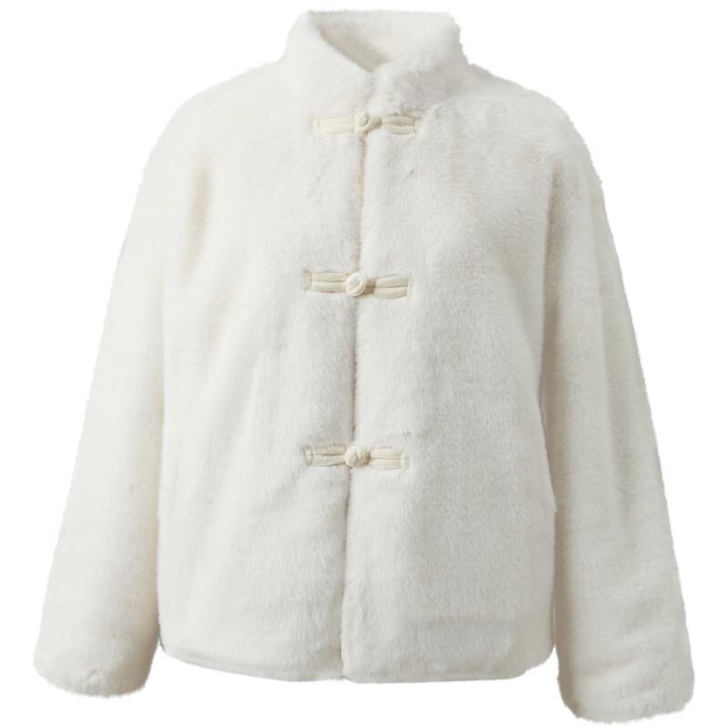 Sancai 'Moonlit Osmanthus Shadow' Reversible Faux Mink Fur Coat