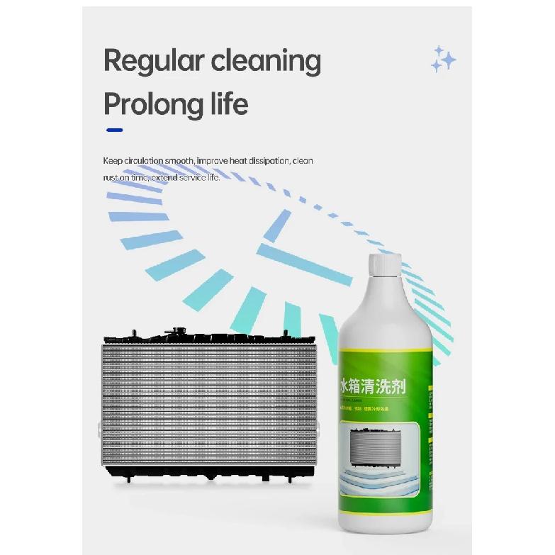 500ml Car Radiator Rust Remover Rust Remover Cooling System Cleaner Radiator Flush Car Cleaner Removes Rust Scale Deposits For