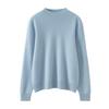 Women's Pure Cashmere Half-High Neck Pullover Sweater - Autumn/Winter Slim-Fit Knitwear