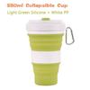 Reise Silikonbecher 550ml Kaffeetassen BPA-frei Faltbares Silika Wanderbecher Tragbar Teleskopisch Trinkbar Zusammenklappbar Auslaufsicher