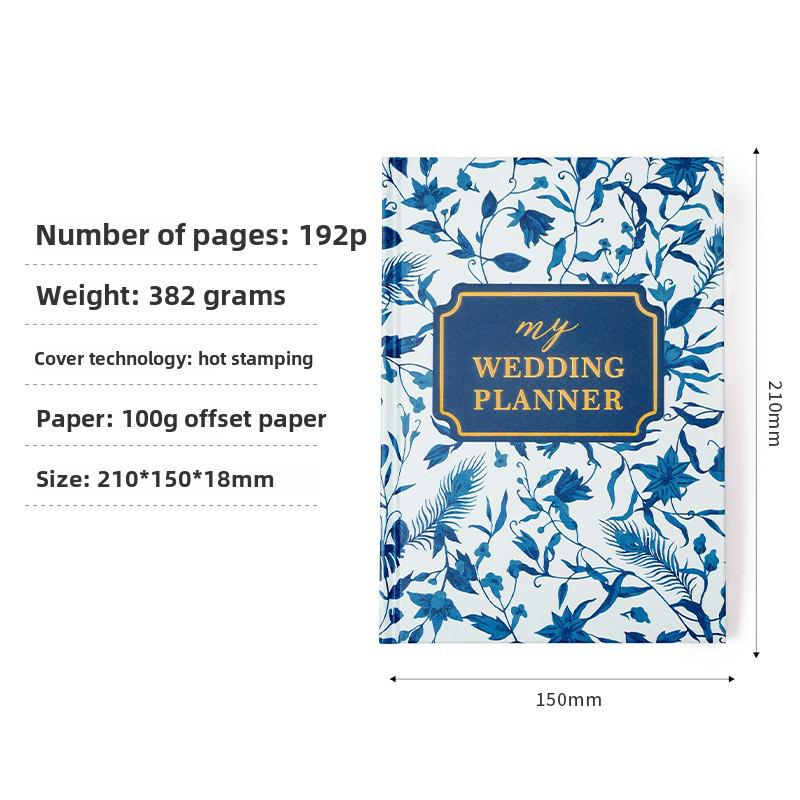 A5 Wedding Planning Notebook with Natural Pages and Hardcover