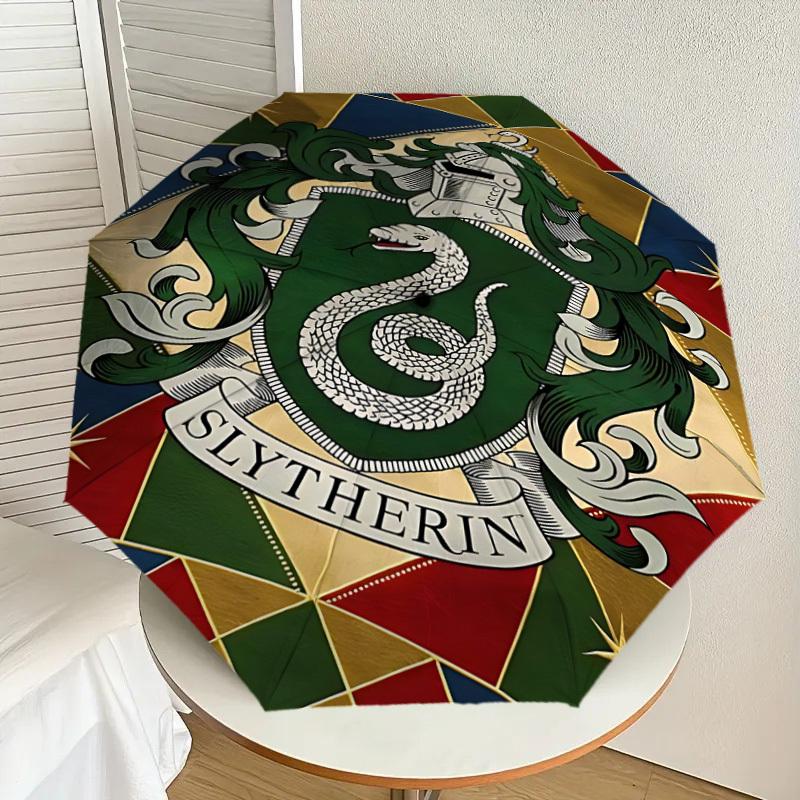 1PC Slytherin Snake Umbrella-8-Rib Reinforced, Automatic Open, Lightweight & Durable, Cute Fashion Accessory for Outdoor, D2705