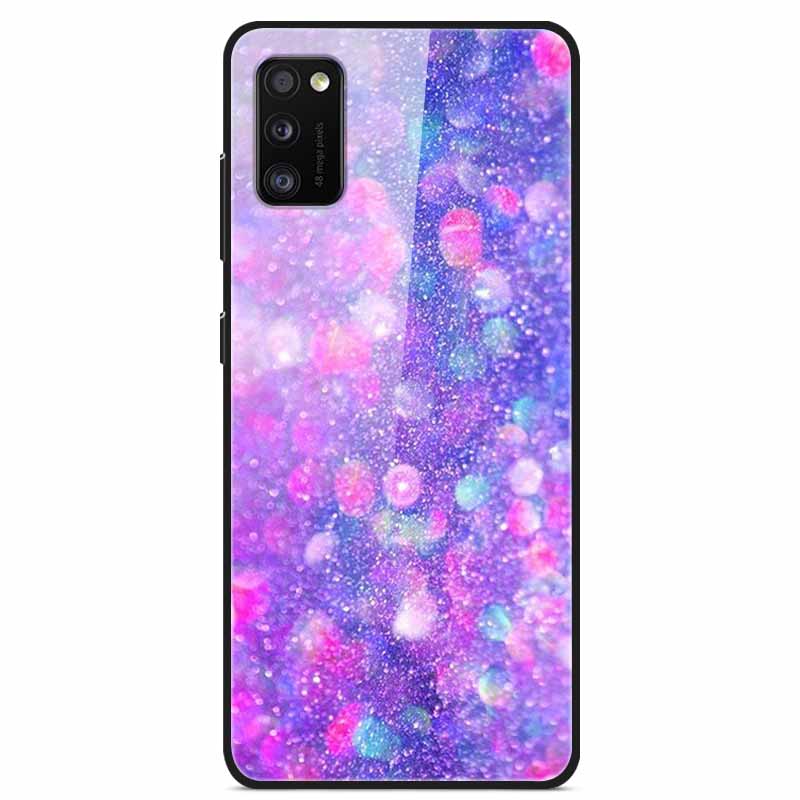 Para Samsung A41 Funda A31 A71 A51 Cristal Templado Cubiertas Traseras Rígidas Para Samsung Galaxy A51 Fundas de Teléfono Fundas Protectoras Coque A 41