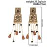SHIXIN Vintage Carving Flower Geometric Drop Earrings for Women Luxury Water Drop Tassel Pendant Earrings Fashion Party Jewelry