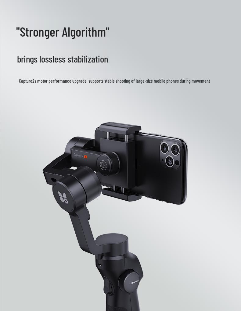 Capture2s Three-Axis Handheld Gimbal Stabilizer with Face Tracking for Douyin Live
