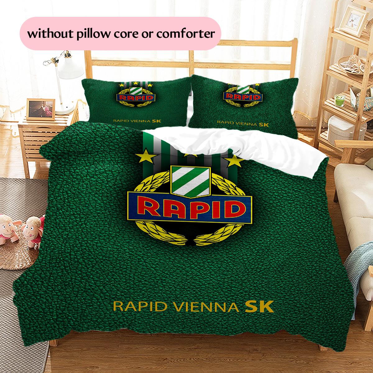 

Rapid Wien Pattern Bedding Home Decoration Birthday & Festival Gift (1 * duvet cover + 2 * pillowcase, without core) 135x200cm