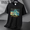 HNXC Cotton Short Sleeve T-shirt Men's Fashion Loose Half Sleeve Shirt Printed Compassionate Shirt